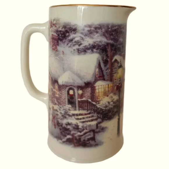 Thomas Kinkade Village Christmas 2000 pitcher - Picture 1 of 6